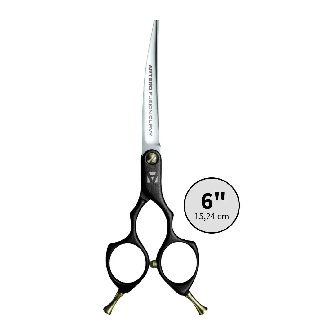 Artero Fusion Curvy Sort Buet Frisørsaks 6″